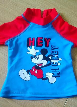 Дитячий купальник disney mickey mouse/кофтинка для купання/топ