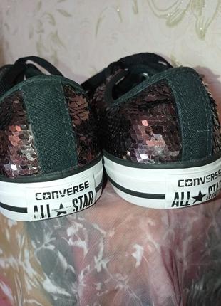 Кеды converse all star eur 40  паетки3 фото