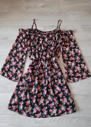 Нежное воздушное  платье в цветочный принт6 фото