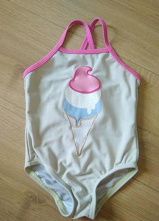 Якісний дитячий купальник з морозивом/купальник для дівчинки
