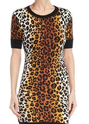 Love moschino-платье с принтом животных р.s/м шерсть 60%