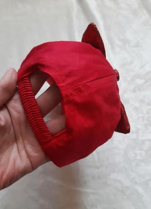 Красная яркая кепка для девочки 46 рр4 фото