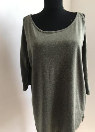 Футболки хаки с отрытыми плечами