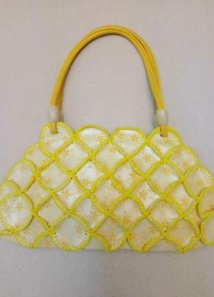 Летняя желтая сумка сумочка