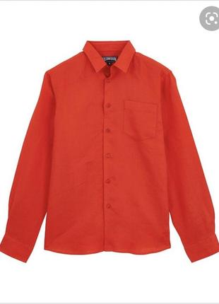 Красная льняная рубашка vilebrequin