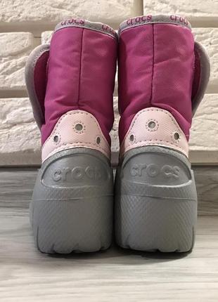 Утеплённые сапожки для девочки crocs4 фото
