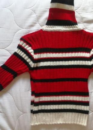 Гольф детский теплый в полоску