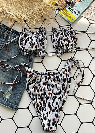 Купальник 👙 жіночий роздільний, поролонові знімні чашки 🤍🤎