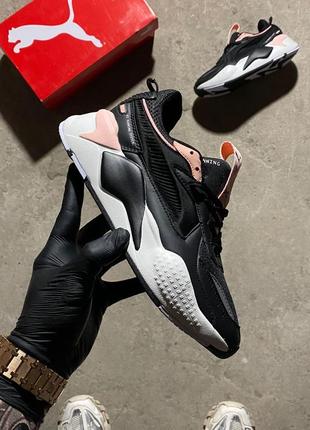 Женские кроссовки puma rs-x black pink.1 фото