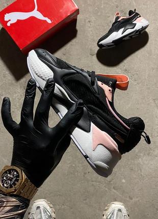 Женские кроссовки puma rs-x black pink.2 фото