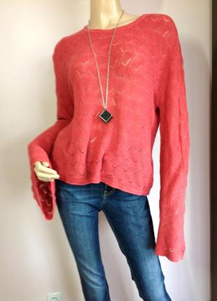 Вільна трикотажна блуза з широкими рукавами /xs/ brend nulu