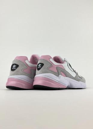 Кроссовки женские adidas falcon white pink biege9 фото