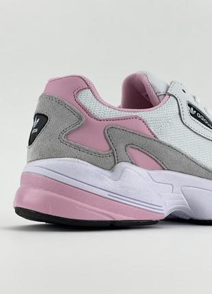 Кроссовки женские adidas falcon white pink biege4 фото