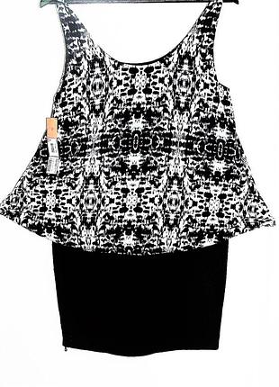 Коротке плаття по фігурі з отлетным верхи в tie-dye принт "10" usa