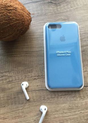 Блакитний чохол на iphone 8 plus/айфон 8+
