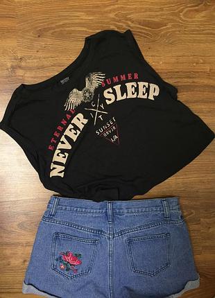 Укороченная футболка bershka кроп топ