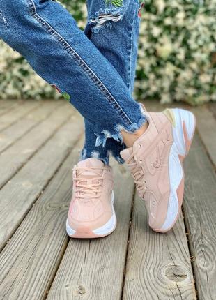 Женские стильные кроссовки nike m2k tekno ‘beige’4 фото