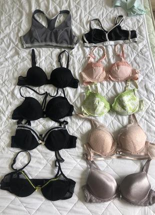 Бюстгальтер кольоровий і чорний, ліфчик , нижня білизна , спортивний топ