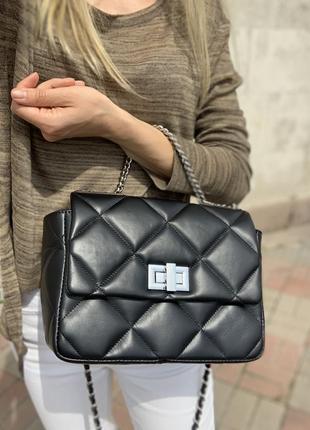 Кожаная женская сумка в стиле известного бренда. италия производитель3 фото