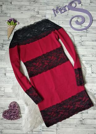Платье женское lucky красно черное с гипюром