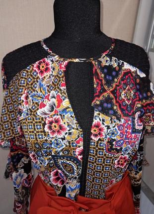 Шикарная стильная блуза с ришелье и оборками на рукавах 🌺2 фото