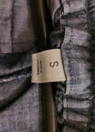 Брюки штаны свободные джинсовые летние натуральные літні7 фото