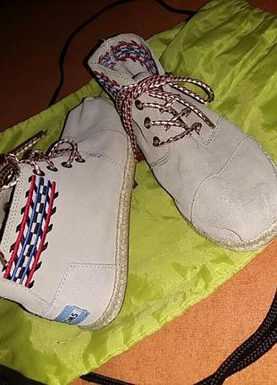 Крутые с нат. замши эспадрили. швейцария.