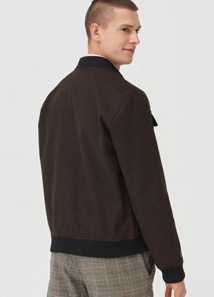 Мужская демисезонная весна осень стильная куртка в деловом стиле коричневая5 фото