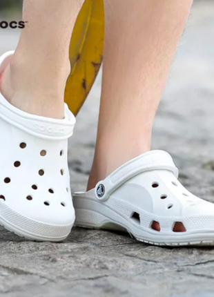 Крокс бая белые crocs baya clog white2 фото