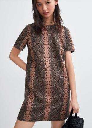 Zara крутое платье под замшу зара леопардовый принт6 фото