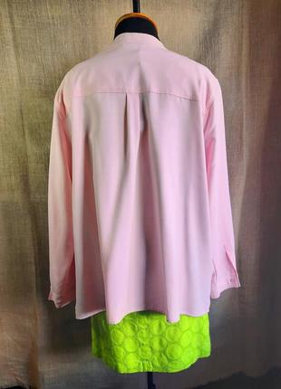Гарний комфортний великий піджак/сорочка ніжно рожевого кольору5 фото