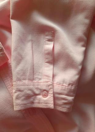 Гарний комфортний великий піджак/сорочка ніжно рожевого кольору8 фото