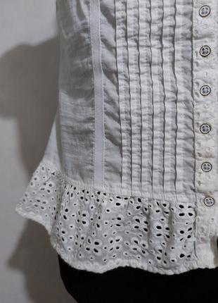 Брендовая, шикарная блуза со сквозной вышивкой3 фото