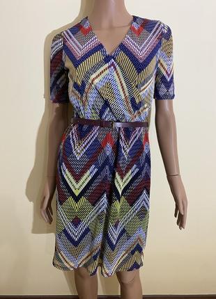 Сукня в різнобарвний геометричний принт2 фото