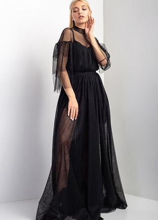 Вечернее чёрное платье