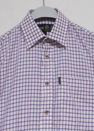 Рубашка из твила в фиолетовую клетку *musto* 44-46р3 фото