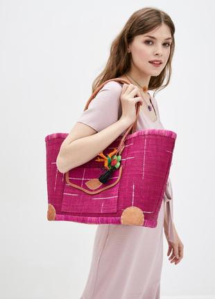 Корзина ручной работы le comptoir de la plage manjopika, розовый 2