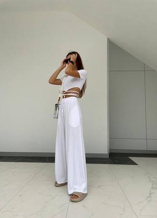 Костюм топ и брюки палаццо люкс качество