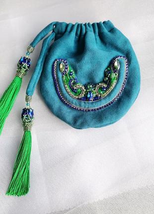 Кисет поясна сумка гаманець міні сумка з вишивкою чохол для прикрас