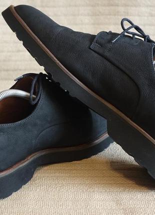 Легчайшие черные кожаные формальные туфли-дерби divarese италия 42 р