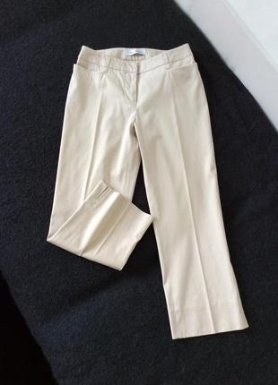 Max mara укорочённые бежевые брюки хлопок3 фото