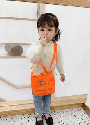 Дитяча сумка через плече, шоппер, помаранчева