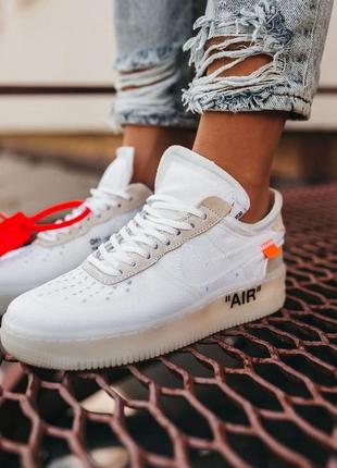 Кроссовки nike air force 1 off-white white