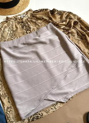 Обалденная бандажная мини юбка р.12/l3 фото