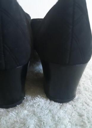 Замшевые женские туфли  с кожаной стелькой 39 размер кожа замша4 фото