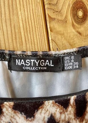 Nasty gal боди леопардовый принт чёрный топ анималистический9 фото