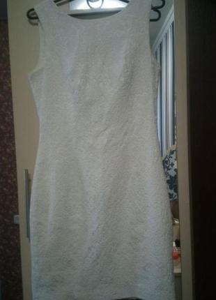 Белое супер платье-футляр h&m5 фото