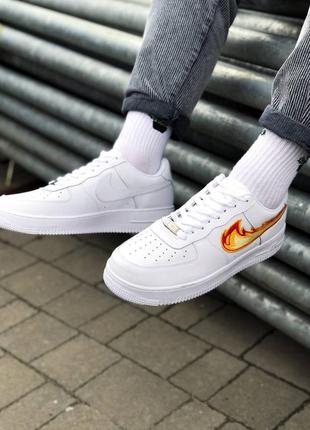 Nike air force 1 white fire найк аир форс! топ качаство!6 фото