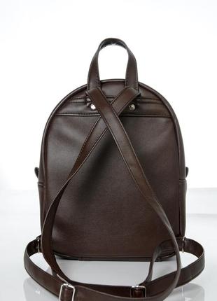 Стильний жіночий коричневий рюкзак для міста  в різних розмірах4 фото