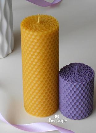 Набор 2 свечей из натуральной медовой вощины🍯свічки, свечи